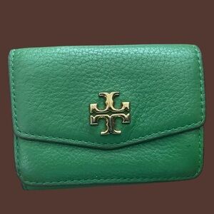Tory Burch “Shrub Green” Pebbled Leather Flap Wallet. ‼️FREE SHIPPING!